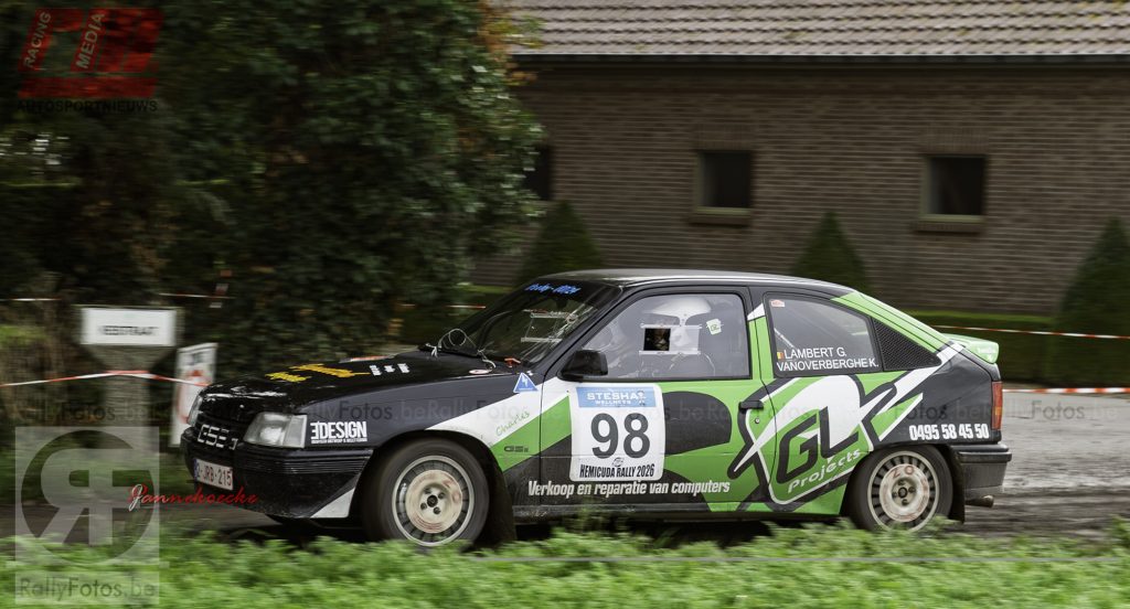 Lambert Glenn en Vanoverberghe Kristof | Opel Kadett E | 5H7 | Hemicuda Rally | KP4 Houthulst 1